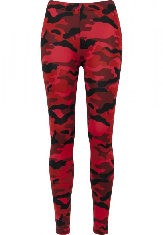 Ladies Camo Leggings - red camo