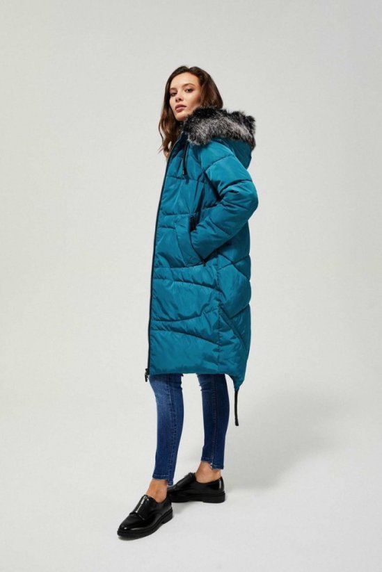 Kabát Moodo Z-KU-3306 teal green