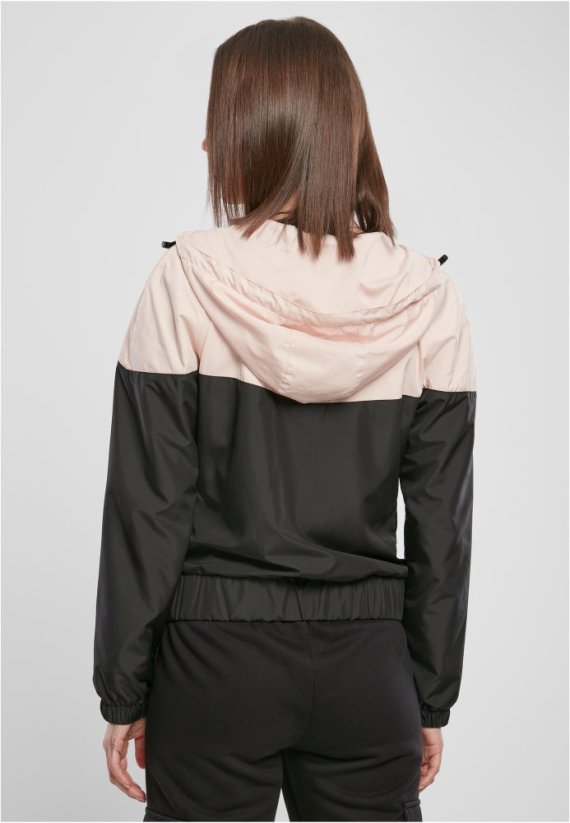 Dámská jarní/podzimní bunda Urban Classics Ladies Arrow Windbreaker - růžová,černá