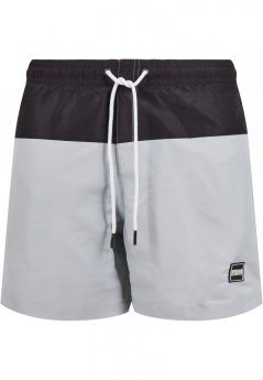 Pánske kúpacie kraťasy Urban Classics Block Swim Shorts - lightasphalt/black