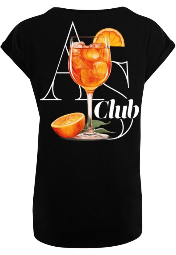 A S Club Ladies Extended Shoulder Tee - black - Rozmiar: 3XL