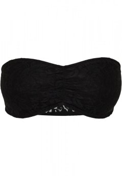 Dámska podprsenka Urban Classics Laces Bandeau - čierna