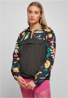 Ladies Mixed Pull Over Jacket - blackfruity