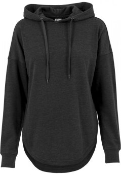 Ladies Oversized Terry Hoody - charcoal