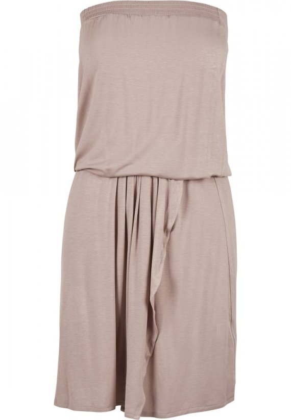 Ladies Viscose Short Bandeau Dress - duskrose