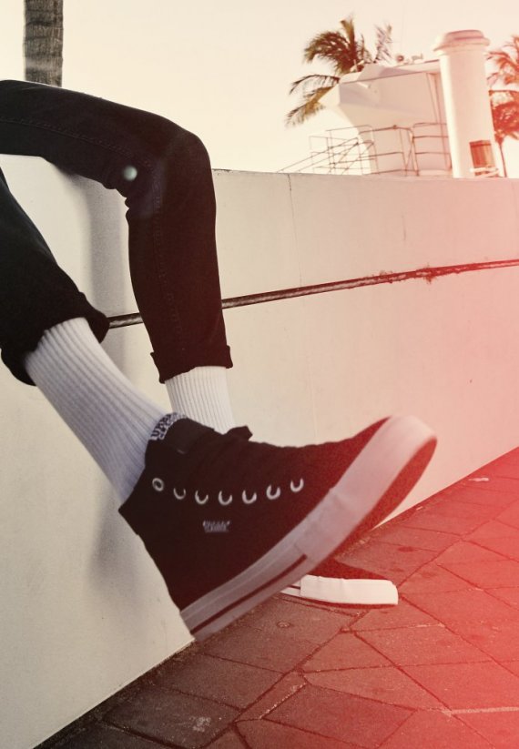 Buty Urban Classics High Top Canvas Sneaker - woodcamo/white