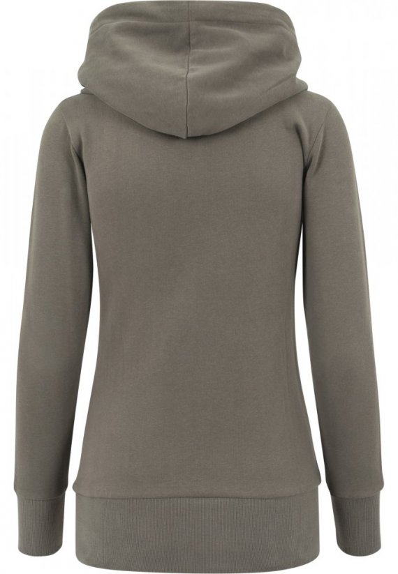 Ladies Long Logopatch Hoody - olive