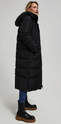 Zimný dámsky kabát Moodo Z-KU-4222 - čierny