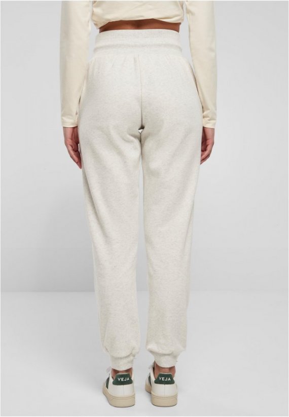 Damskie spodnie dresowe Urban Classics High Talia Color Melange Sweat Pants - jasnoszary