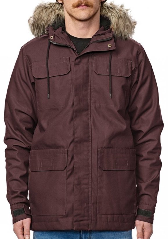 Vínově červená pánská zimní bunda Globe Goodstock Thermal Parka