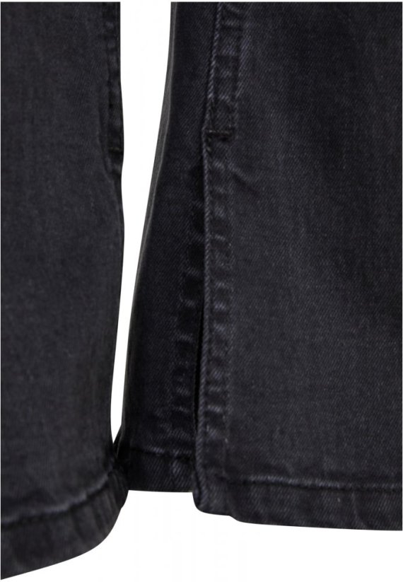 Tmavé dámské džíny Urban Classics Highwaist Straight Slit