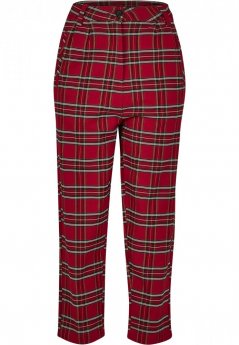 Spodnie Urban Classics Ladies High Waist Checker Cropped Pants