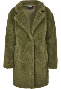 Kabát Urban Classics Ladies Oversized Sherpa Coat - olive