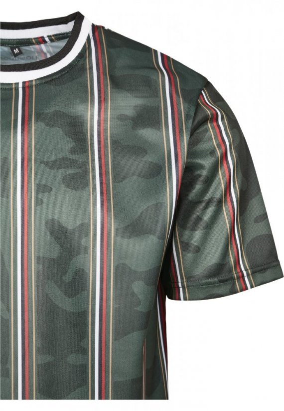 T-shirt Southpole Thin Vertical Stripes AOP T-Shirt - green