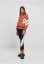 Ladies Crinkle Batwing Jacket - terracotta/whitesand