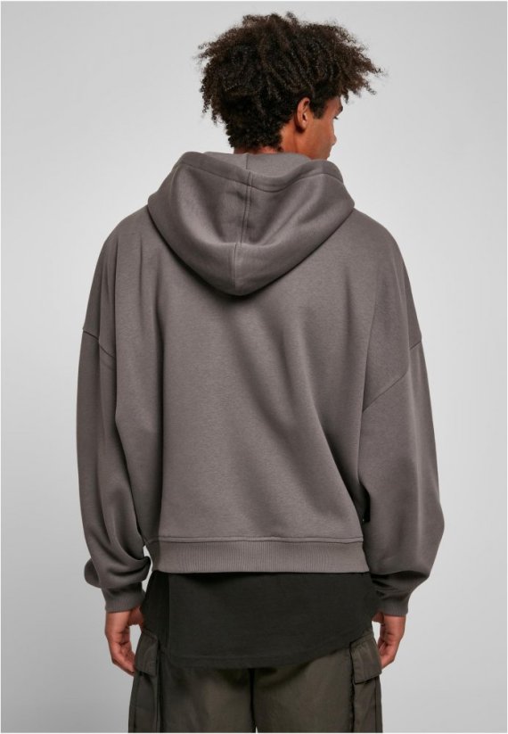 Pánska mikina Urban Classics Organic 90 Zip Hoody - darkshadow