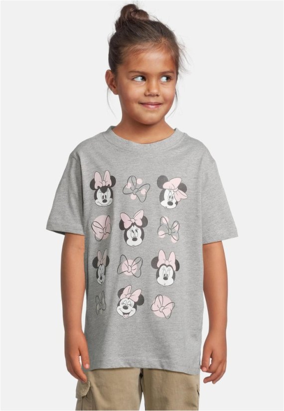 T-Shirt 2 Pack - kurzarm - Minnie Mouse white+heathergrey 158/164