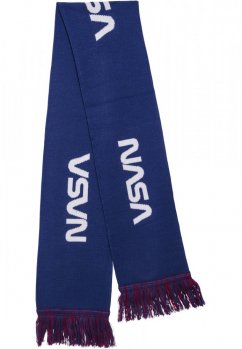 NASA Scarf Knitted - wht/blue/red