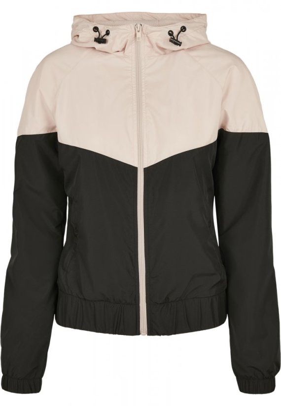 Dámská jarní/podzimní bunda Urban Classics Ladies Arrow Windbreaker - růžová,černá
