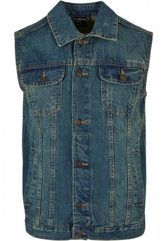 Pánska džínsová vesta Urban Classics - modrá