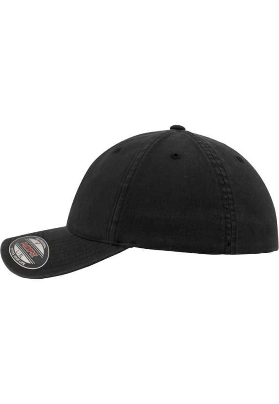 Flexfit Garment Washed Cotton Dad Hat - black