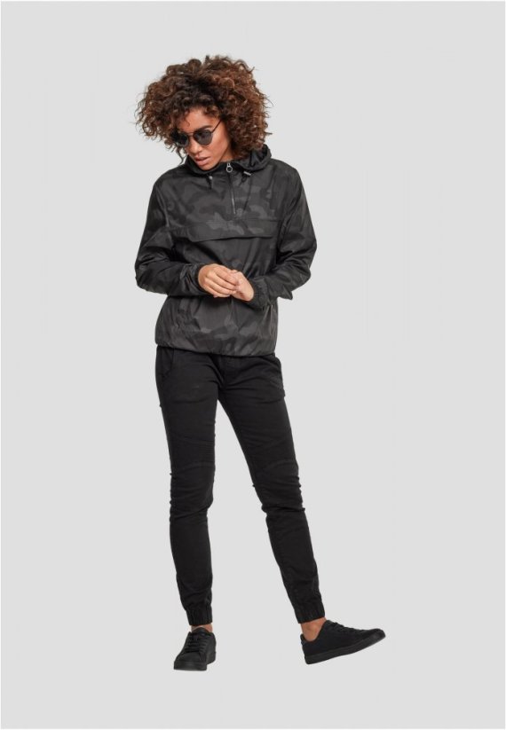 Ladies Camo Pull Over Jacket - darkcamo