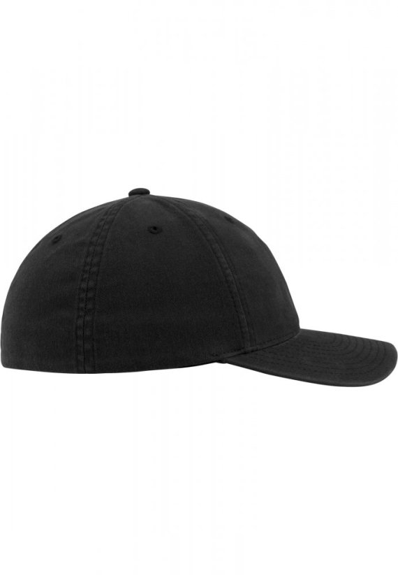 Flexfit Garment Washed Cotton Dad Hat - black