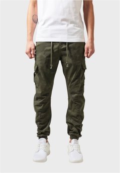 Camo Cargo Jogging Pants - olive camo