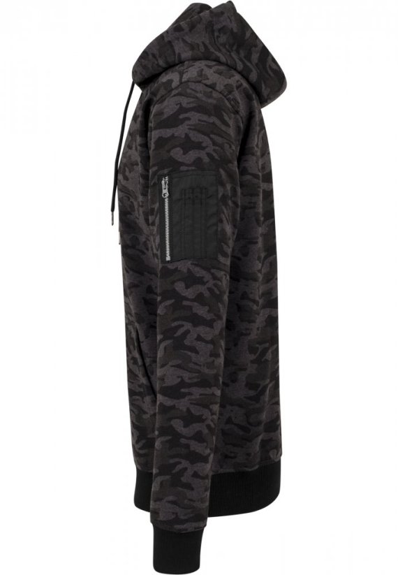 Mikina Urban Classics Sweat Camo Bomber Hoody - dark camouflage