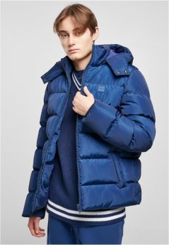 Pánská zimní bunda Urban Classics Hooded Puffer Jacket - modrá