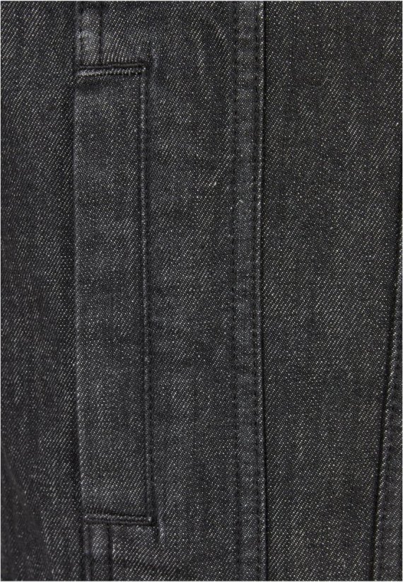 Pánska džínsová vesta Urban Classics - vypraná čierna