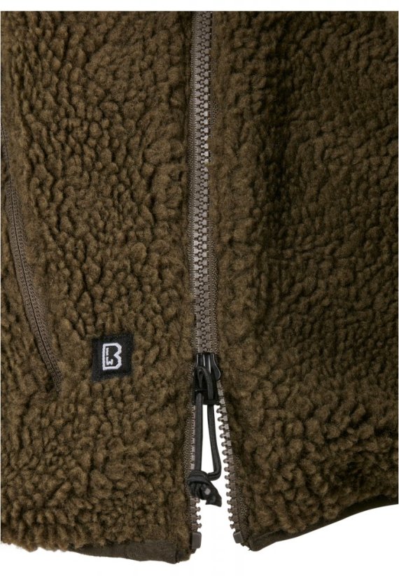 Pánská bunda Brandit Teddyfleece Worker Pullover - olivová