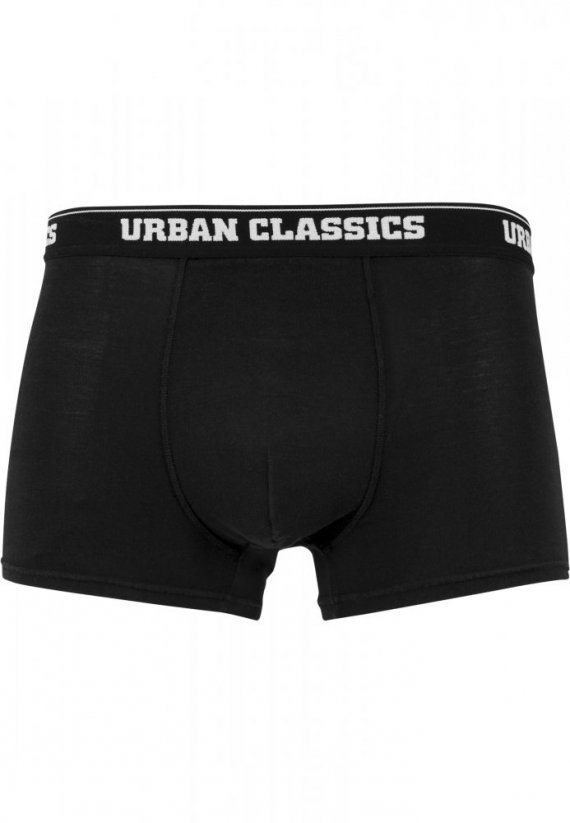 Boxerky Urban Classics Boxer Shorts 5-Pack - ban.aop+brand.aop+cha+blk+wht