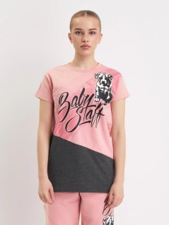 Babystaff Buckes T-Shirt Pink Grey