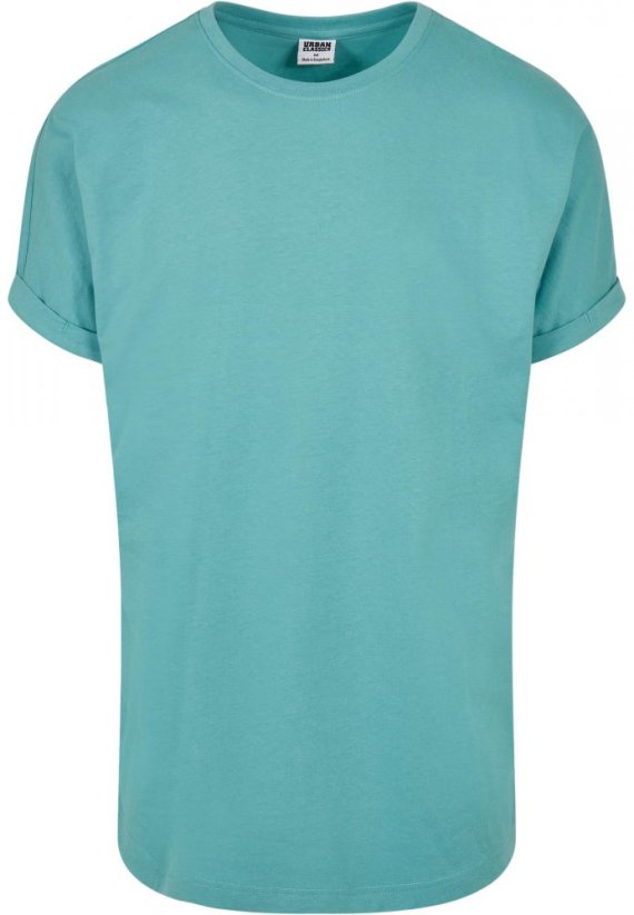 Long Shaped Turnup Tee - glass