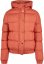 Dámska zimná bunda Urban Classics Ladies Hooded Puffer Jacket - tehlovo červená