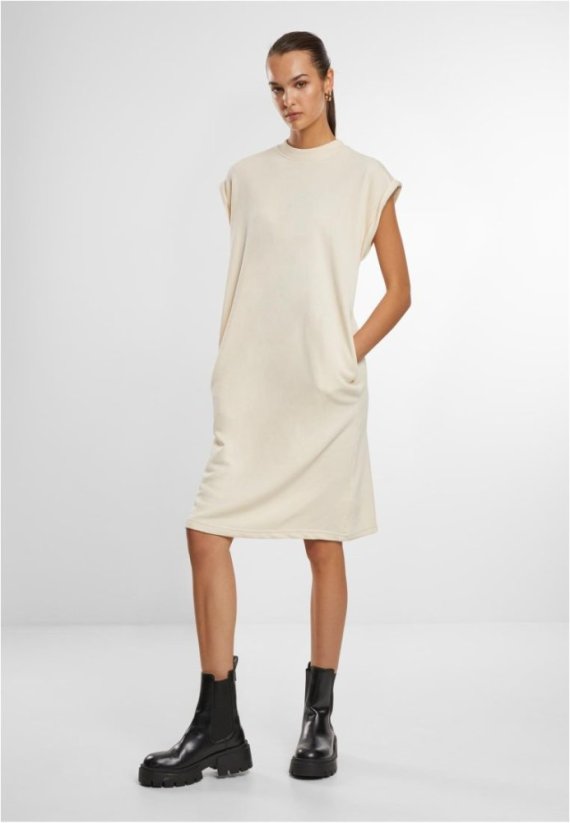 Ladies Light Terry Dress - whitesand