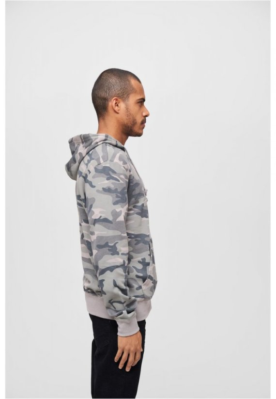 Maskáčová pánska mikina Brandit Sweathoody - grey camo