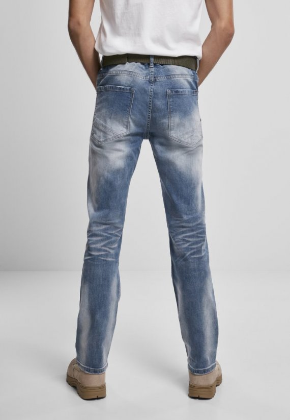 Męskie jeansy Brandit Will Washed Denim Jeans - niebieskie