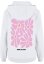 Take It Easy Flowers Ladies Fluffy Hoody white 3XL