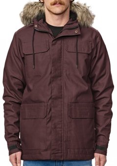 Pánská zimní bunda Globe Goodstock Thermal Parka - vínově červená