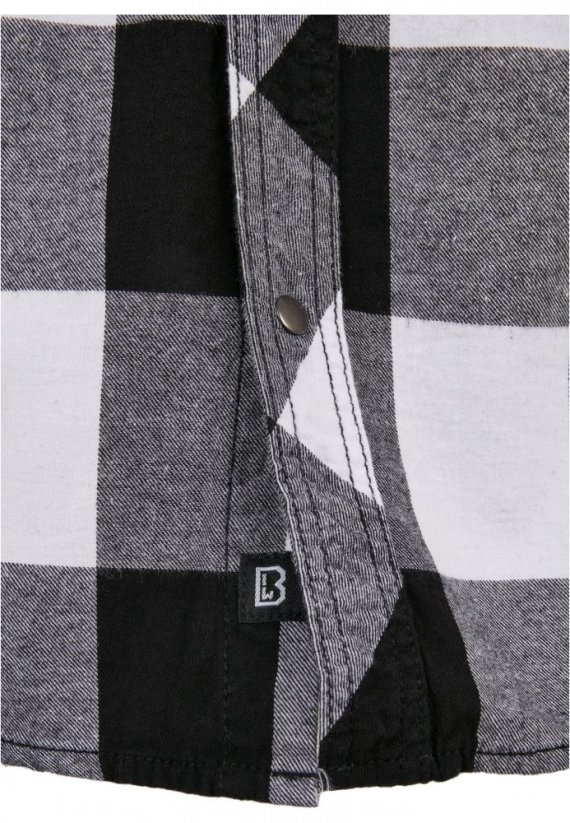 Pánska košeľa bez rukávov Brandit Checkshirt Sleeveless - biela,čierna