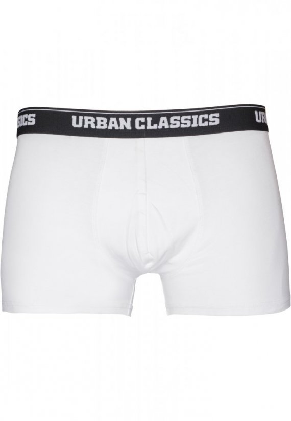 Pánské Boxerky Urban Classics Shorts Double Pack - bílé, palmy