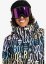 Čierno/fialové snowboardové dámske okuliare Roxy Izzy