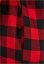 Ladies Oversized Check Flannel Shirt Dress - black/red