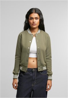 Ladies College Sweat Jacket - olive/olive