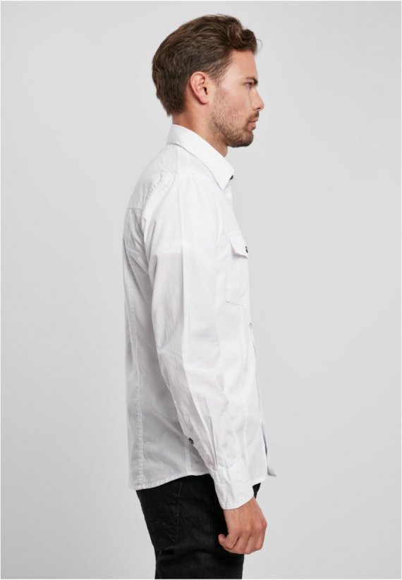 Biela pánska košeľa Brandit Slim Worker Shirt