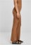 Ladies High Waist Rib Flared Leggings - darktaupe