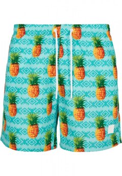 Pánske kúpacie šortky Urban Classics Pattern Swim Shorts - pineapple aop