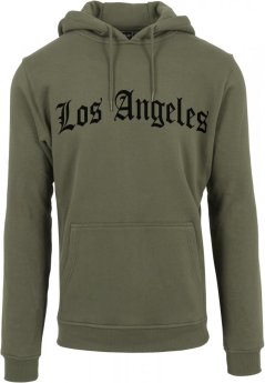 Los Angeles Wording Hoody - olive